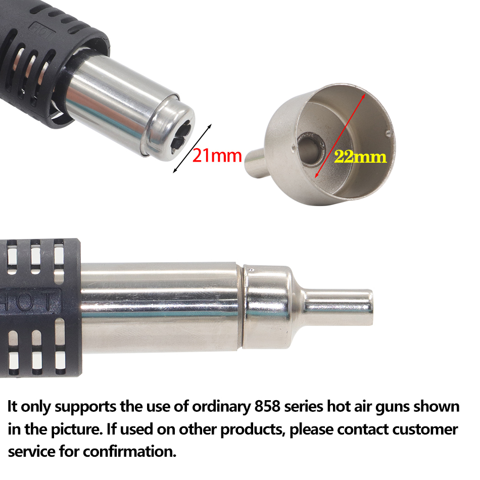 9 unids/lote 22mm boquilla Uni - Hot Air Station 858 reseña y precio