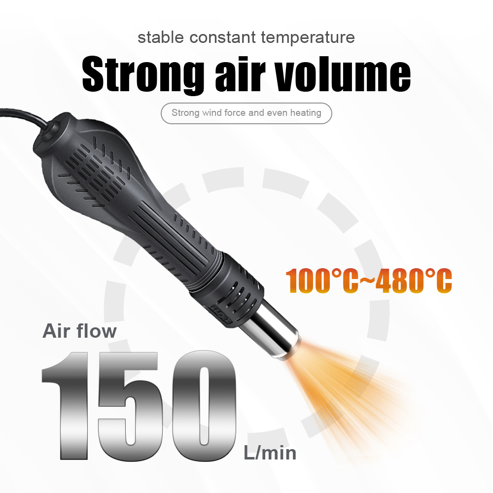 Pistola de aire caliente 2 en  - Hot Air Station 858 reseña y precio