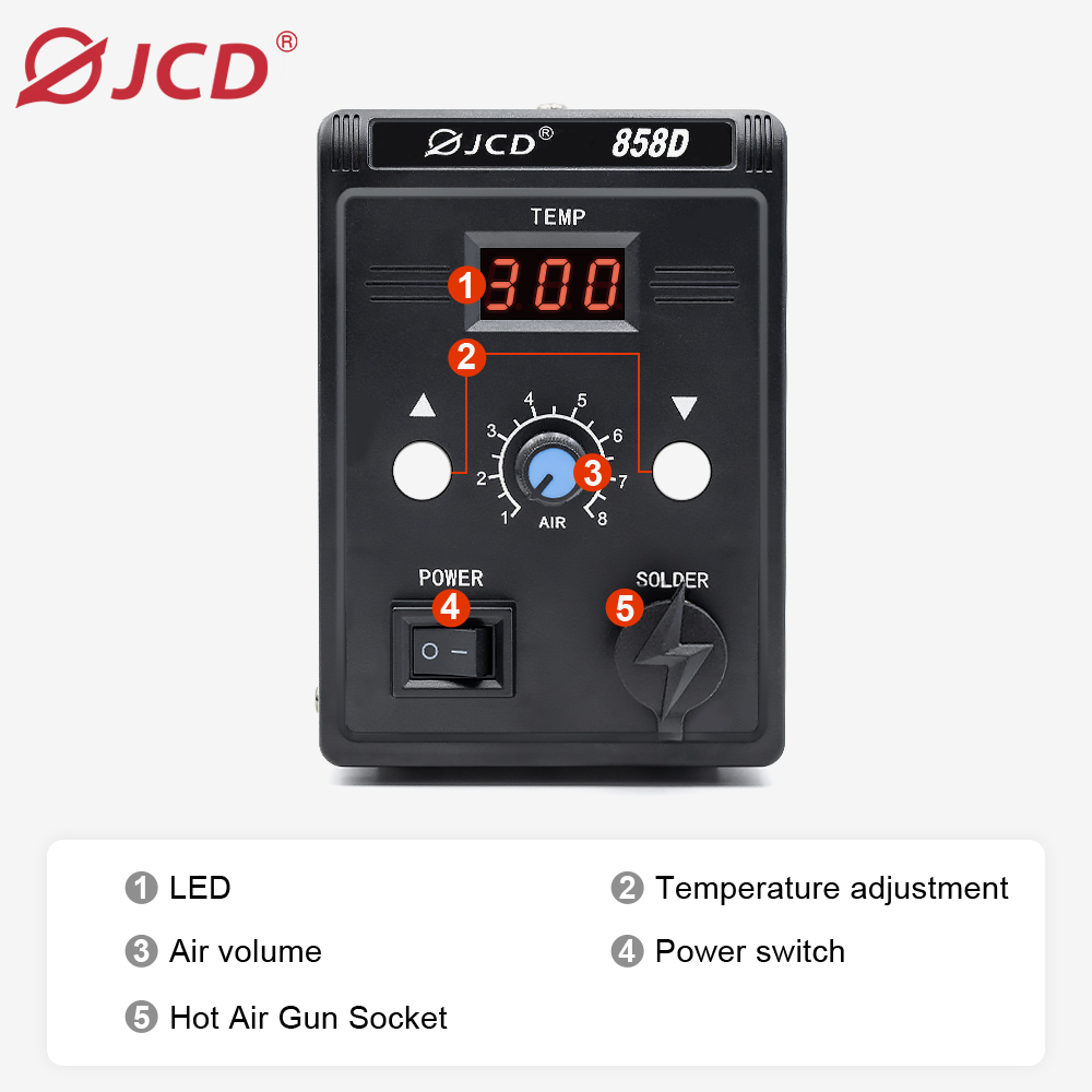Pistola de aire caliente JCD 8 - Hot Air Station 858 reseña y precio